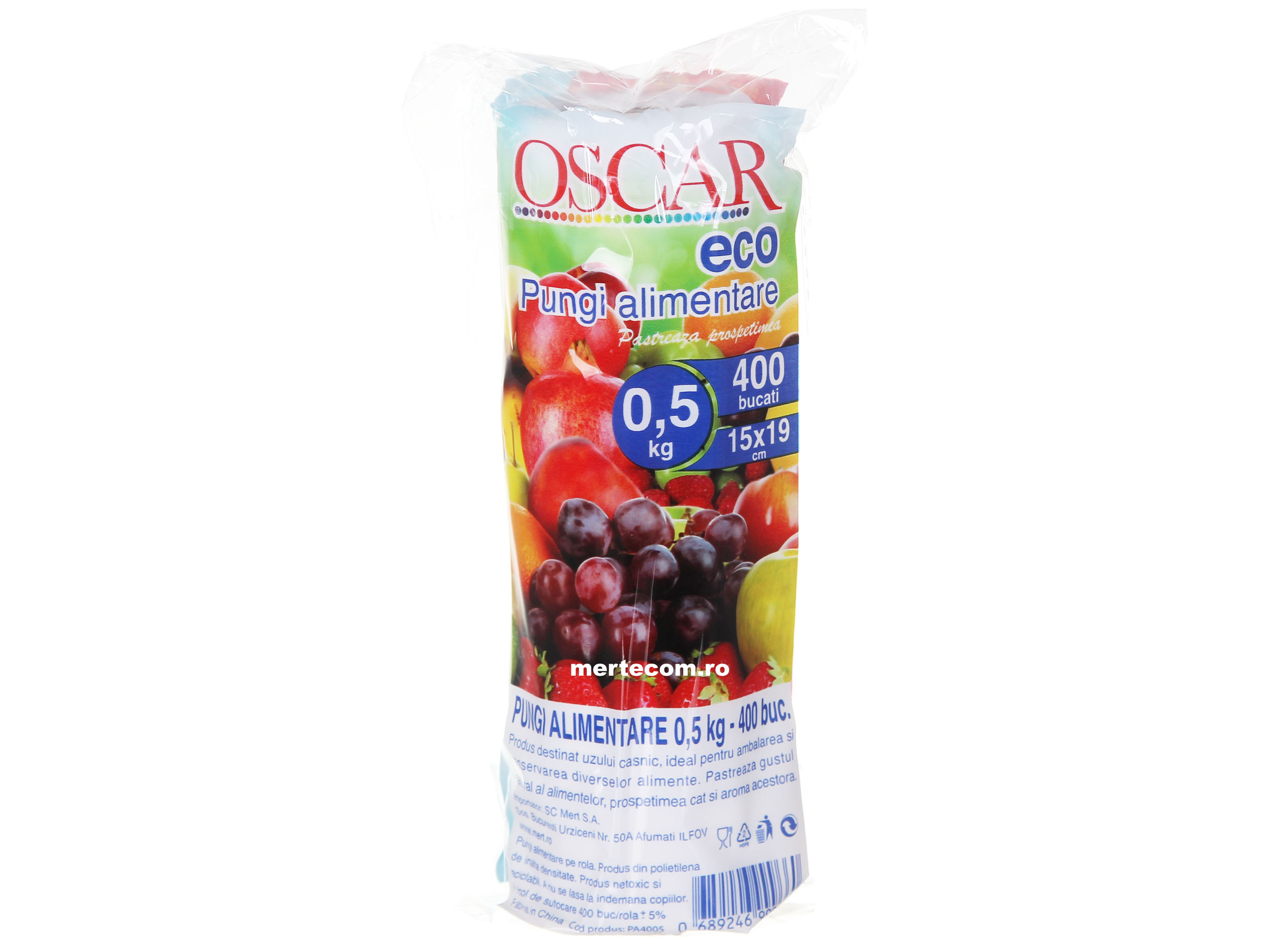 Pungi alimentare eco oscar 400buc/rola 0.5kg